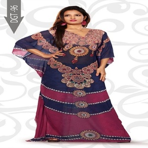 Custom Made Printed Dubai Women Maxi <b>Kaftan</b> - Product Image 2
