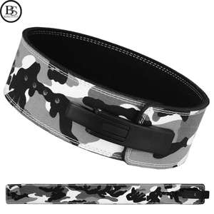 Cinturón de cuero para levantamiento de pesas, hebilla de palanca para entrenamiento de gimnasio, Powerlifting, Deadlifting - Product Image 2