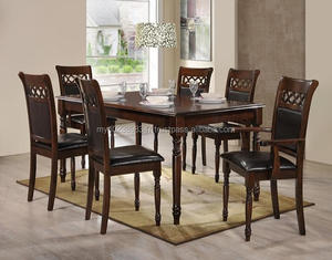 Ensemble de salle à manger en bois massif, meuble de salle à manger - Product Image 1