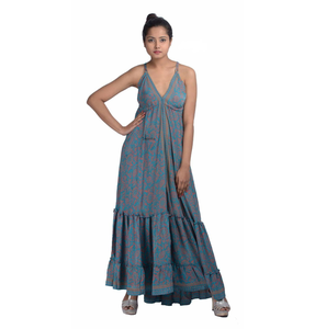 Hot Looking Handmade Indian Sari <b>Silk</b> <b>Maxi</b> <b>Dress</b> - Product Image 1