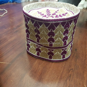 Gorro Kumma Omaní de Diseño para Hombre |   Tocado Islámico Musulmán Bordado |   Kufi Árabe Tradicional - Product Image 1