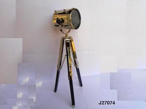 Lámpara de trípode de latón chapado de alta calidad con Base de madera 75cm Lámpara de pie de decoración del hogar para sala de estar Precio al por mayor - Product Image 6