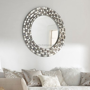 กรอบกระจกห้องนั่งเล่นไม้เนื้อแข็งฝังกระดูก งานขายดี - Product Image 3
