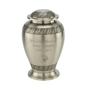 Fabricant et exportateur d'urne funéraire en métal de luxe blanche Urne funéraire pour adultes de nouvelle conception personnalisée - Product Image 4