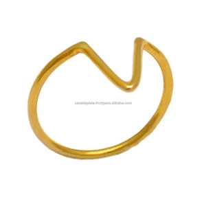 Casa de Plata แฮนด์เมดคลาสสิก.925แหวนเงินสเตอร์ลิงทองทึบออกแบบบั้งสำหรับงานเลี้ยงหรือของขวัญคริสต์มาส - Product Image 1