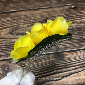 Mini Roses en Tissu, Accessoires Cheveux, Mode Été, 17 Couleurs, Femme, Dame, Soleil Tropical - Product Image 4