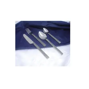 Cubiertos en relieve antiguos de lujo, juego de cubiertos de lujo S. Juego de cubiertos de acero pulido brillante/niquelado juego decorativo indio - Product Image 1