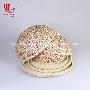 Plateau à aliments en bambou bambou avec couvercle, plateau pour aliments, fabriqué au Vietnam, vente en gros - Product Image 3