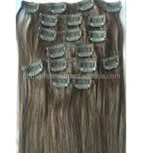 100% indian hair clip on Natural