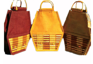 BOLSO DE YUTE DECORATIVO con Cierre de Cordón, Tamaño de 7 Pulgadas, 1 Compartimento para Uso Diario - Product Image 2