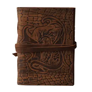 Office Supplies and Stationery School Supply Soft Crocodile Style Cover Leather Bound Dragon Journal Notebook