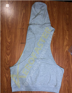 Sudadera con capucha sin mangas unisex tejida 100% algodón para levantamiento de pesas culturismo MMA levantamiento de pesas y entrenamiento de fuerza gimnasio trabajo - Product Image 4