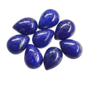 7mm 8mm 9mm naturel Lapis Lazuli pierre poire calibré Flatback Cabochon lâche calibré prix de gros pierre précieuse du fournisseur - Product Image 1
