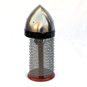 Alta calidad venta Medieval antiguas Vintage Camail Aventail Viking portátil casco con la nariz guardia SAIWH913 - Product Image 3