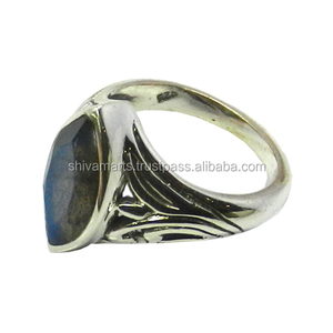 Fancy Jewelry Hot 925 <b>Silver</b> Labradorite Marquise Stone <b>Eternity</b> Vermeil <b>Ring</b> Engagement <b>Rings</b> Supplier and Exporter - Product Image 2