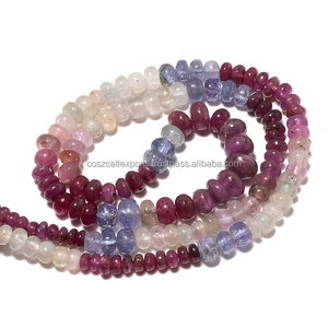 Blanc Rose Bleu Saphir Rondelle Perles 3mm 7mm 16 Pouces 16 Brins Lâche Pierre Cristal Troisième Partie Certifié pour Bijoux Bracelet - Product Image 2