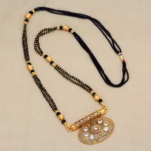 Festive Special Gold Plated Artificial American Diamond Mangalsutra