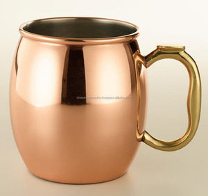 Taza de mula de cobre de Moscú hecha a mano, taza de viaje ecológica para café, té, microondas, tapa de acero inoxidable, Material de vidrio de tamaño personalizado - Product Image 6