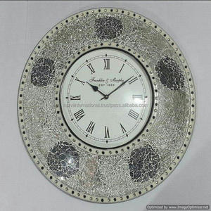 Horloge murale ronde en mosaïque de verre de 12 pouces - Product Image 1