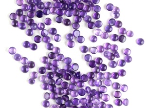 คอลเลคชั่นหินสีม่วงอมเมทิสต์ทรงกลมเรียบสำหรับทำเครื่องประดับอัญมณีหลวม - Product Image 5