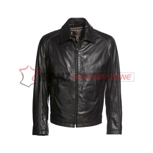 Venta al por mayor de invierno de moda de cuero bronceado chaqueta de bombardero elegante a prueba de viento de talla grande capucha bolsillo liso primavera motociclismo - Product Image 4