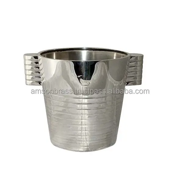 New Style Bottle Portable Students Wine Rack Metal Aluminium Champagne Wine Cooler Ice Bucket with Solid Handle