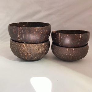 ชุดชามและช้อนกะลามะพร้าวธรรมชาติ100% งานฝีมือตกแต่งบ้านขัดเงาด้วยมือพร้อมโลโก้ที่กำหนดเองได้ MOQ ต่ำเวียดนาม - Product Image 4