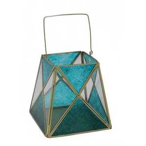 Decoración navideña para el hogar, farol de vela de filigrana con cristal de nuevo diseño - Product Image 1