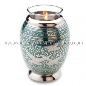 Tealight Awareness purple Cremation By Brassworld India Funeral Supplies - Product Image 2