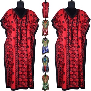 2025 African Long Cotton <b>Kaftans</b> Top Quality Hand Block Printed Floral Design <b>Kaftan</b> Free Size <b>Kaftan</b> in Trendy Girls and Women - Product Image 1