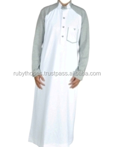 2017 Thiết Kế Truyền Thống Hồi Giáo Quần Áo Cho Nam Giới Dân tộc Viscose Thobe Mới Dân tộc Phong Cách Odm Cung Cấp <span class=keywords><strong>Thawb</strong></span> Cho Người Lớn - Product Image 1