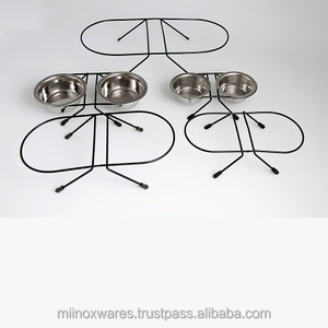 ชุดรับประทานอาหารสองชั้นกรอบลวดโลหะอีพ็อกซี่สีดำ - Product Image 1