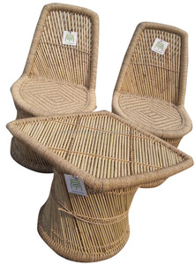 2024 sillas baratas hogar artesanía cena desayuno cafetería jardín césped exterior/interior caña/silla de bambú con mesa - Product Image 2