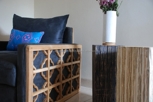 Ensemble de canapé en bois de teck, sofa avec tabouret, modèle de nouveau style - Product Image 2