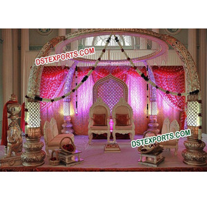 Nouveau design de mandap indien pour mariage, en fibre, sculpté en forme d'éléphant, décoration de mandap indien pour mariage, Géorgie - Product Image 1