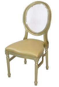Chaise Louis à dossier transparent, noir - Product Image 2