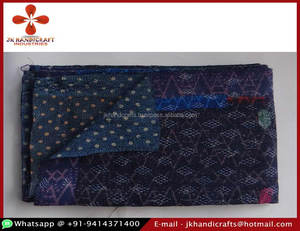 Venta al por mayor 100% algodón Indigo Block Print Vintage hecho a mano Throw - Product Image 1