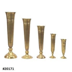 Florero de estilo europeo para decoración del hogar, florero con acabado dorado, Juego de 3 macetas de Metal y aluminio de lujo - Product Image 5