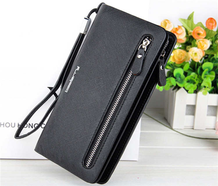 Ví Dài Nữ Có Khóa Kéo Bên Ngoài Pocket Business Card Case Điện Thoại Ví Đeo Tay Dây Đeo Thẻ Chủ Ví Nữ Da Ly Hợp