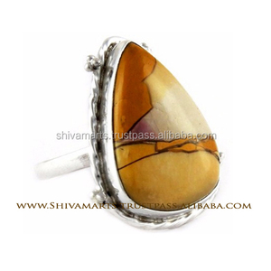 Anillos de piedras preciosas de mookaita Natural de Plata de Ley 925, joyería de plata India al por mayor, anillo Vermeil de eternidad para ella - Product Image 2