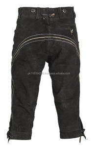 <b>Men's</b> Traditional ISONZ <b>Brown</b> Leather Lederhosen <b>Short</b> Plus Size Windproof Breathable Custom Design Embroidered Suspender - Product Image 2