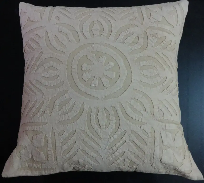 Capa de travesseiro artesanal de algodão, capa com aplique de design mais recente para almofadas, 100%