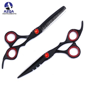 Màu Đen Tráng Làm Tóc Kéo Thiết Lập Cho Chuyên Nghiệp Cắt Và Mỏng Cắt Tóc Và Salon Tóc Công Cụ Tạo Kiểu Tóc - Product Image 4