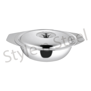 Heat Resistant Glass Chafing Dish with Stainless Holder for Arabic Market <b>Eye</b> Bowl with <b>Cover</b> Stainless Steel - Product Image 1