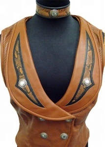 Chaleco de Motociclista de Cuero de Alta Calidad para Hombre, a Prueba de Viento, Talla Grande, Estilo Rocker de Heavy Metal - Product Image 3