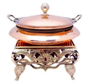 จานร้อนทองแดงโบราณ,จานอุ่นอาหารอินเดีย - Product Image 1