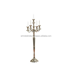 <b>BLACK</b> COATED FIVE ARM CANDELABRA for WEDDING and EVENT DECORATION METAL CANDELABRA I WHOLESALE PRICE NEW <b>CANDLE</b> <b>HOLDERS</b> - Product Image 5