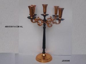 Candelabro de aluminio escalonado con pulido de espejo, base finlandesa para decoración de bodas, Fiestas y Navidad - Product Image 4