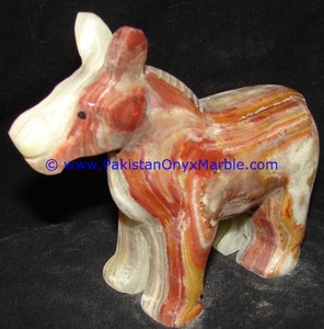 Estatua de burro tallada a mano de piedra de ónix, figurita de Animal de jardín de diseño Natural único para colección - Product Image 4