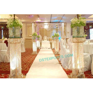 Piliers de cristal de mariage portables modernes passerelle entièrement décorée - Product Image 1